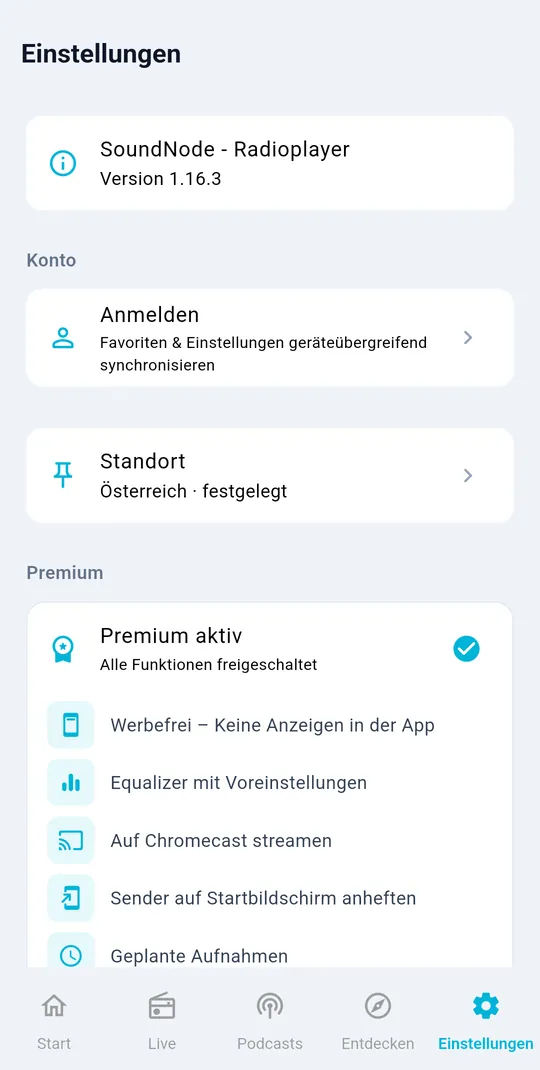 Premium: alle Vorteile auf einen Blick